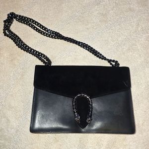 Real Italian leather black purse